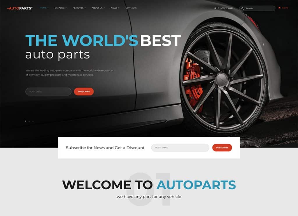 Magazin de piese auto și servicii auto Tema WordPress