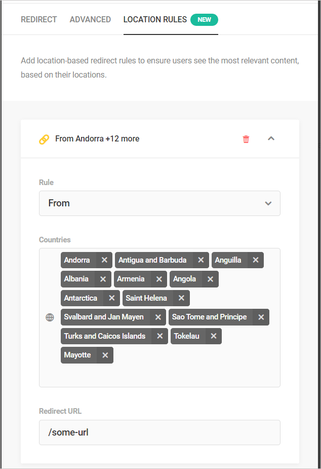 Règles de localisation SmartCrawl – Pays