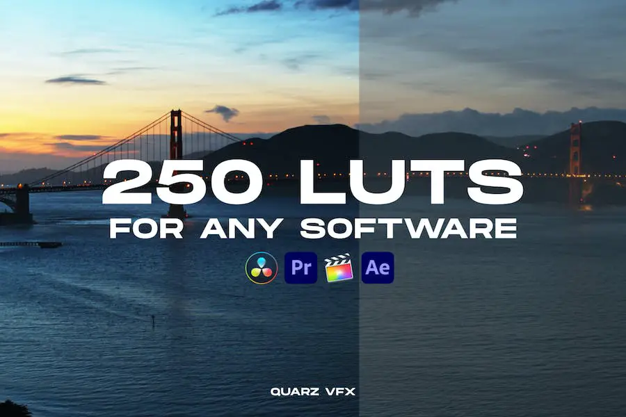 250 ajustes preestablecidos de color LUT -