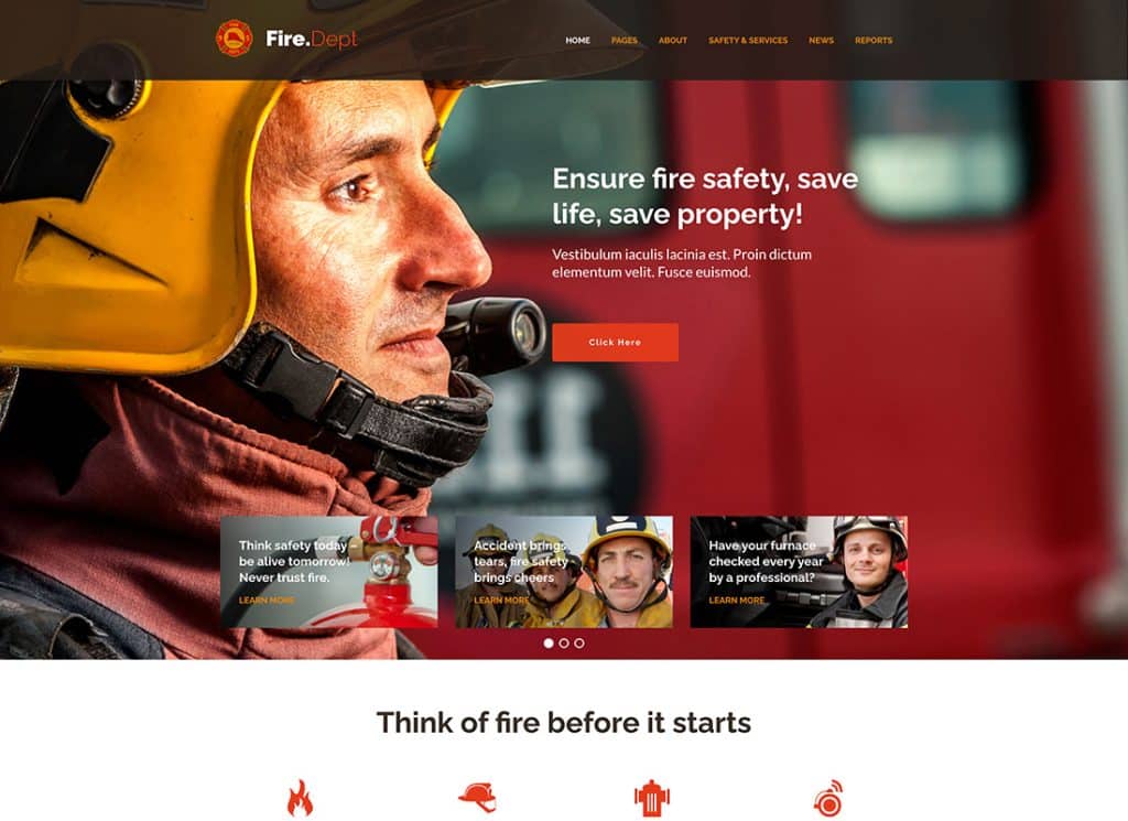 Feuerwehr – FD-WordPress-Theme für Station und Sicherheit