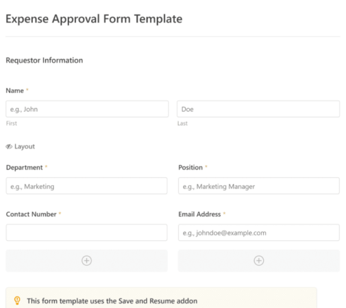 Edit Templat Formulir Persetujuan Pengeluaran