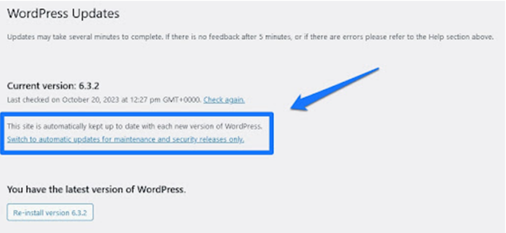 WordPress-Sicherheit – Neueste Version von WordPress