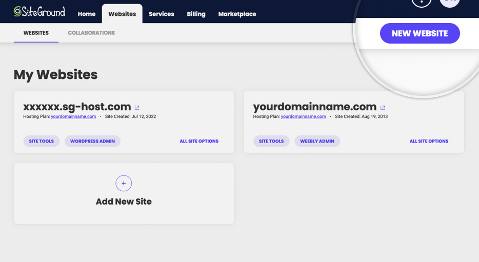 cum se instalează wordpress pe siteground creând un ecran de site