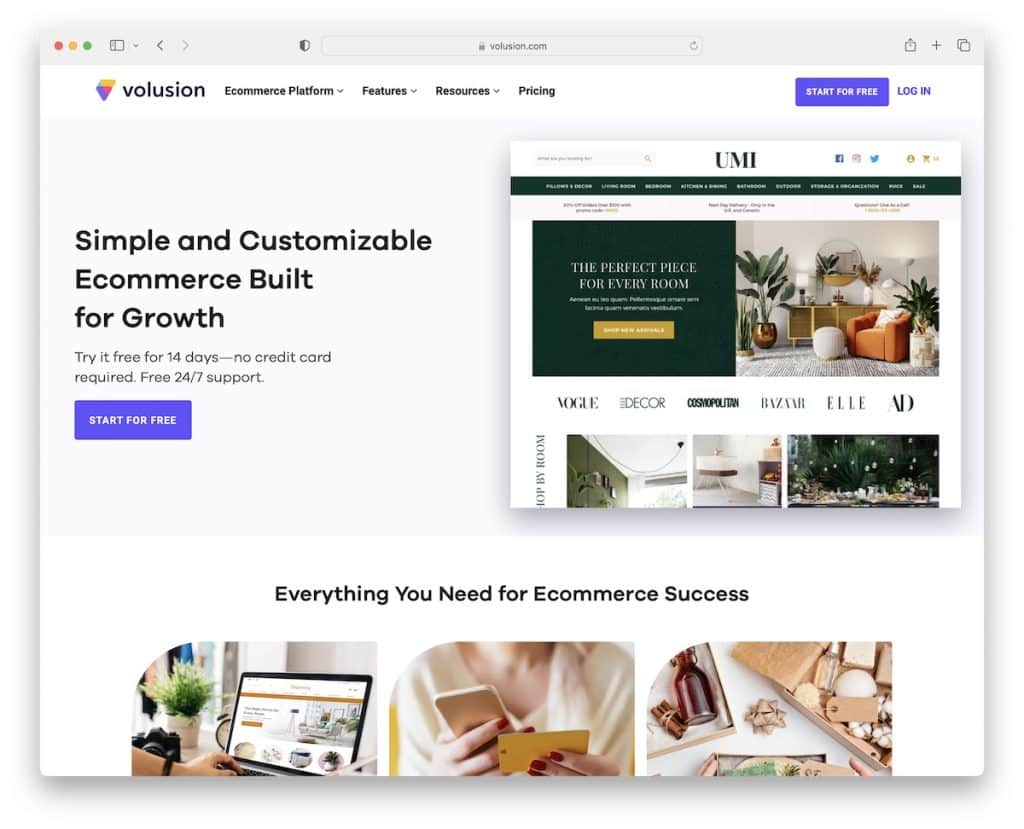 Volusion e-commerce cms