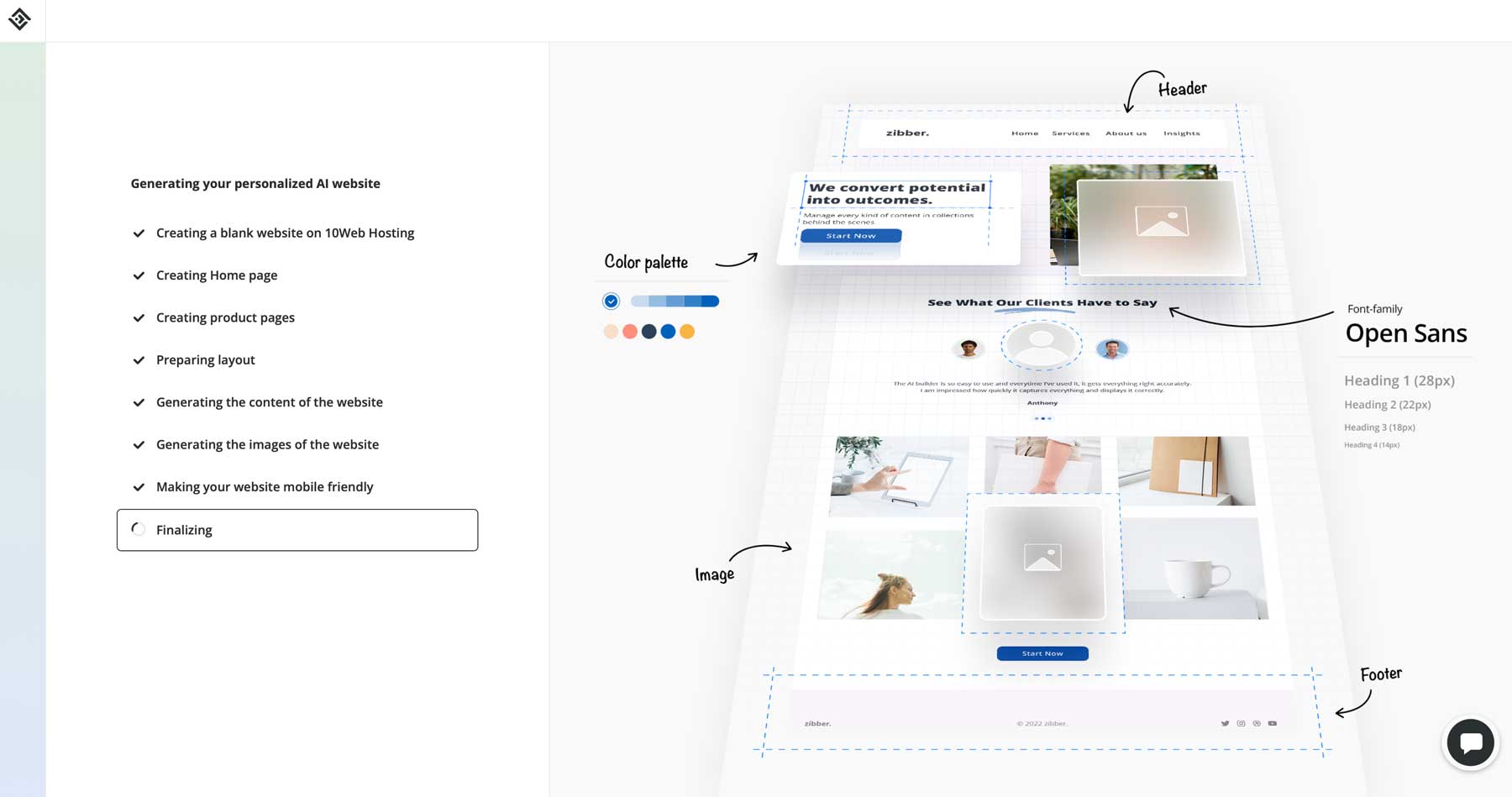 10Creación de sitios web