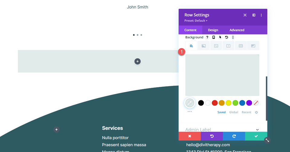 Divi inclut plusieurs adresses e-mail dans l’arrière-plan de la ligne du module de formulaire de contact