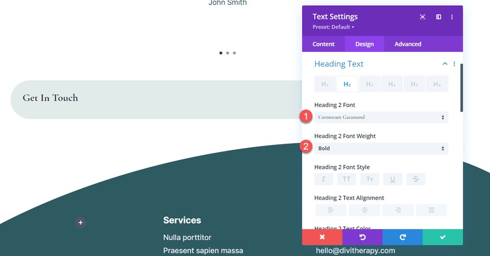 Divi include più indirizzi e-mail nel carattere del modulo del modulo di contatto