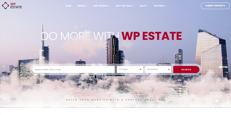 Тема WP Estate.