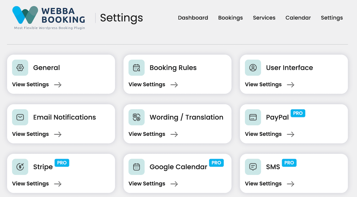 Zaawansowane integracje i ustawienia Webba Booking