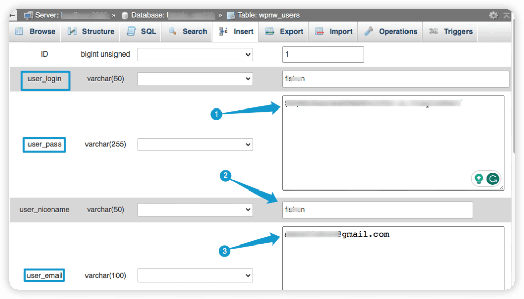 réinitialiser le mot de passe wordpress phpmyadmin - wordpress piraté