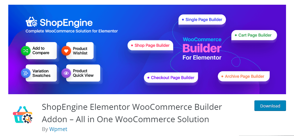 適用於 Elementor 的 ShopEngine WooCommerce 建構器