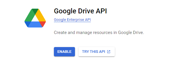 Habilitar la API de Google Drive