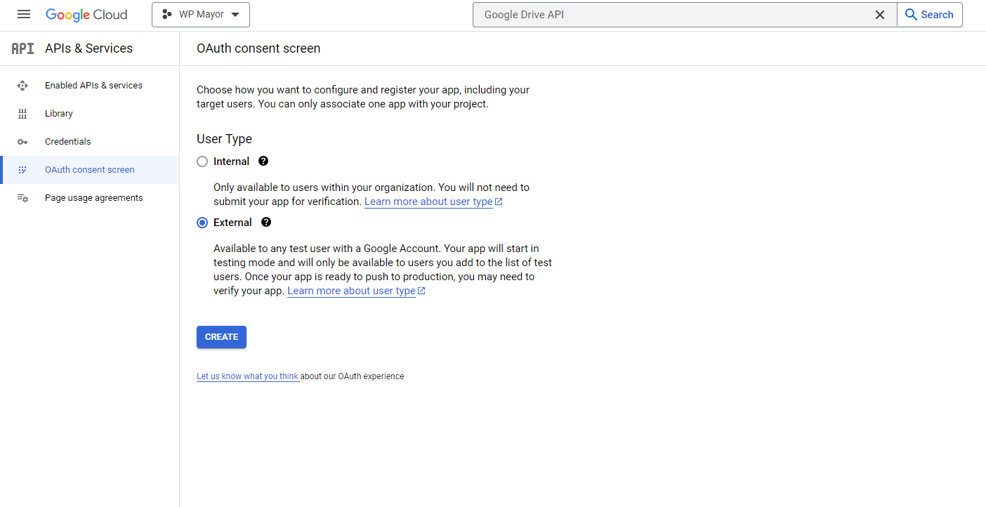 WpSyncSheet กำลังสร้างข้อมูลรับรอง OAuth ด้วย Google ชีต API