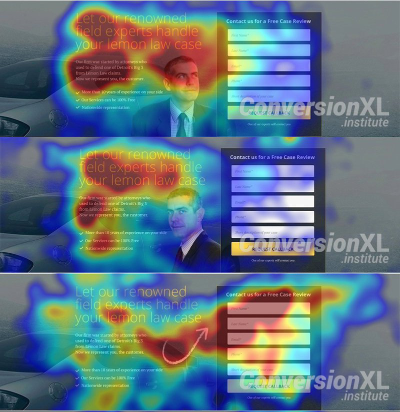 cartes thermiques, repères visuels