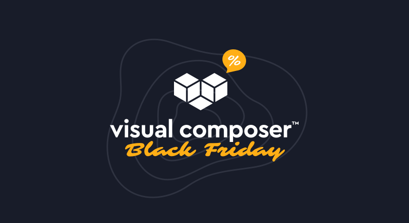 Banner promozionale del Black Friday 2023 di Visual Composer