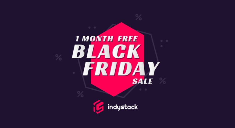 Banner promozionale Indystack Black Friday 2023