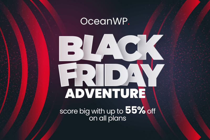 Bannière promotionnelle OceanWP Black Friday 2023