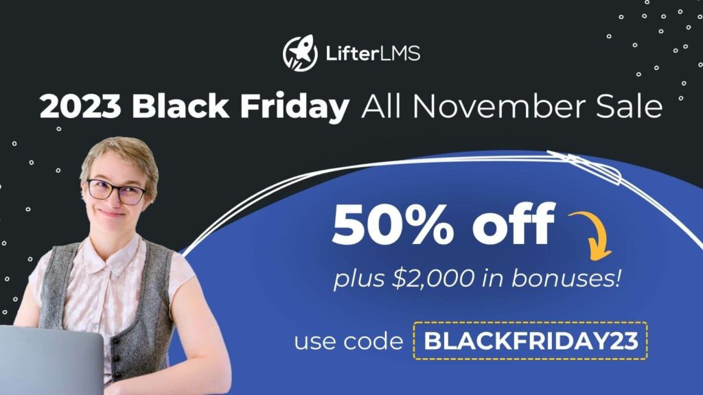 แบนเนอร์โปรโมชัน LifterLMS Black Friday 2023