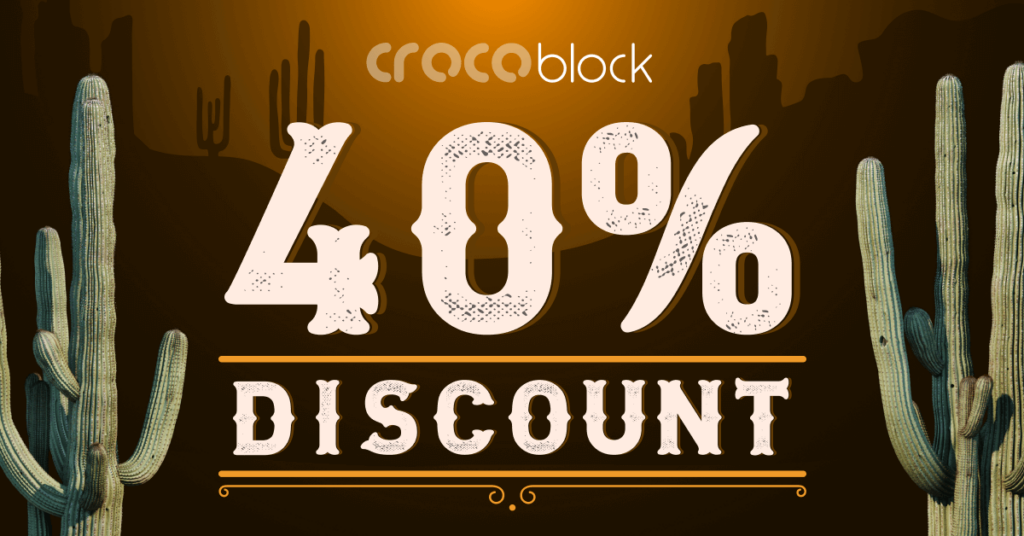 แบนเนอร์โปรโมต Crocoblock Black Friday 2023