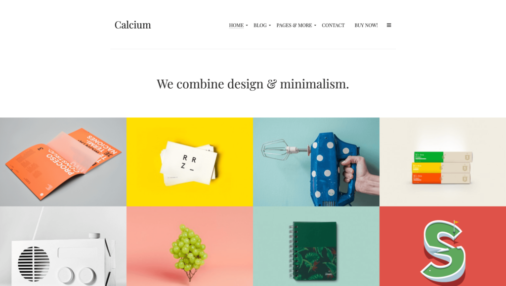 Calcium - Tema de blog WordPress minimalistă