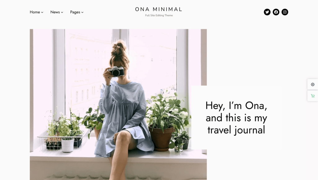 Ona Minimal - WordPress 블로그 테마