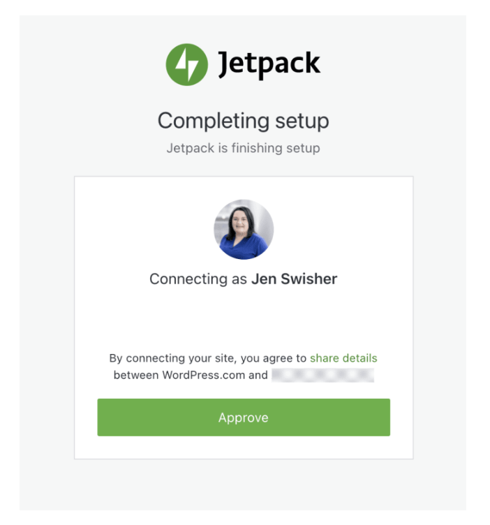 正在批准 WordPress.com 連接