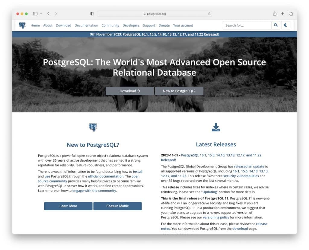 logiciel de base de données open source postgresql