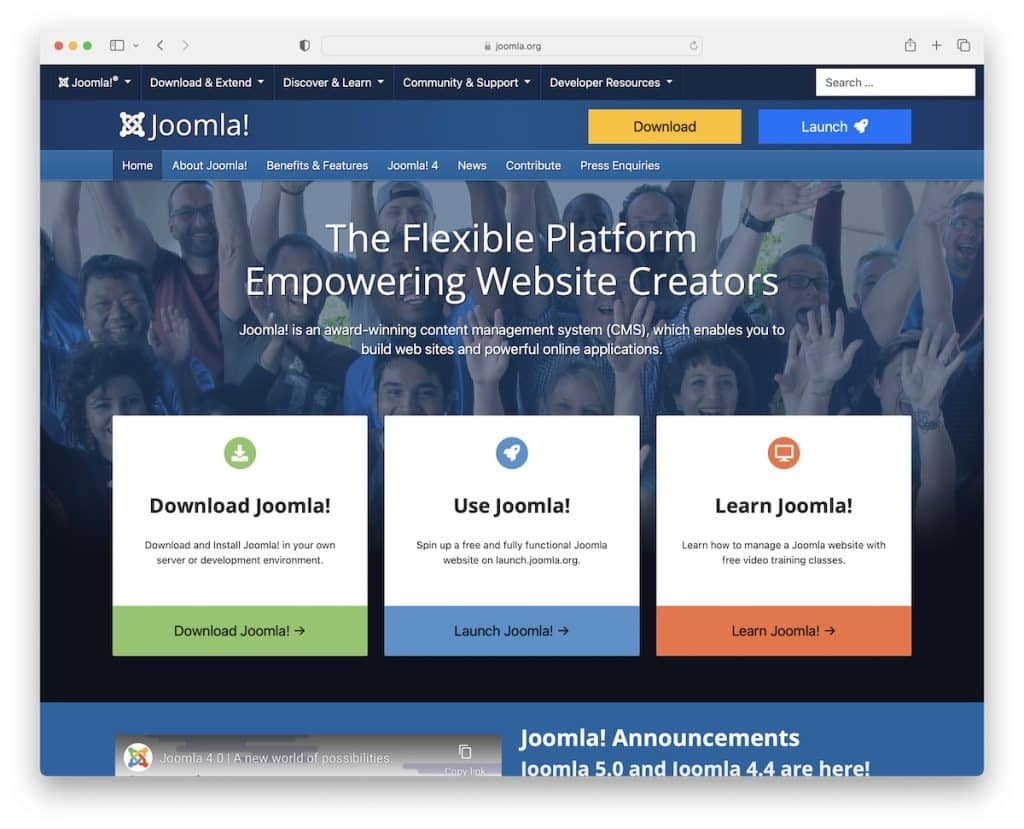 joomlaオープンソースcms