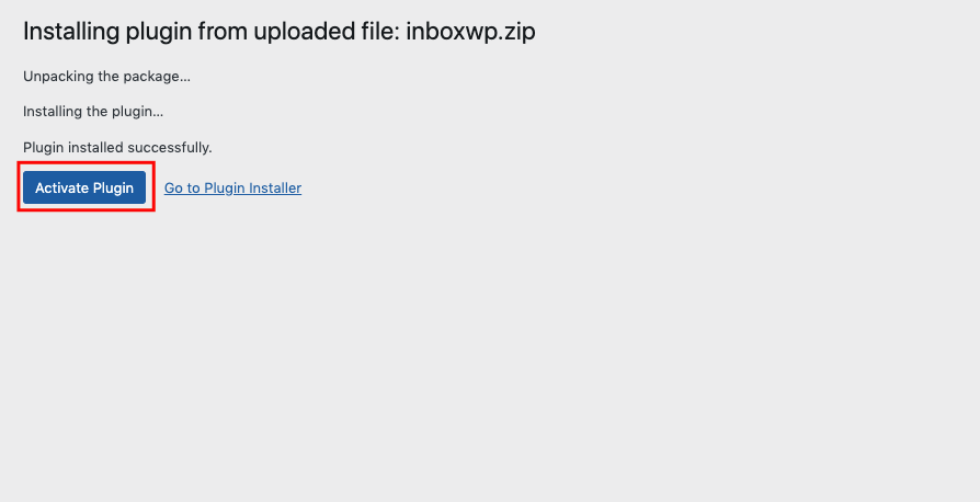 เปิดใช้งาน InboxWp