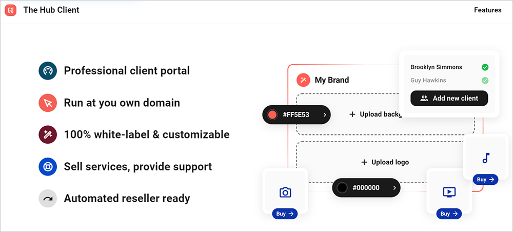 Der Hub-Client – ​​Funktionen