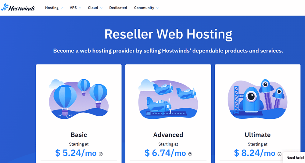 Hostwinds 经销商托管