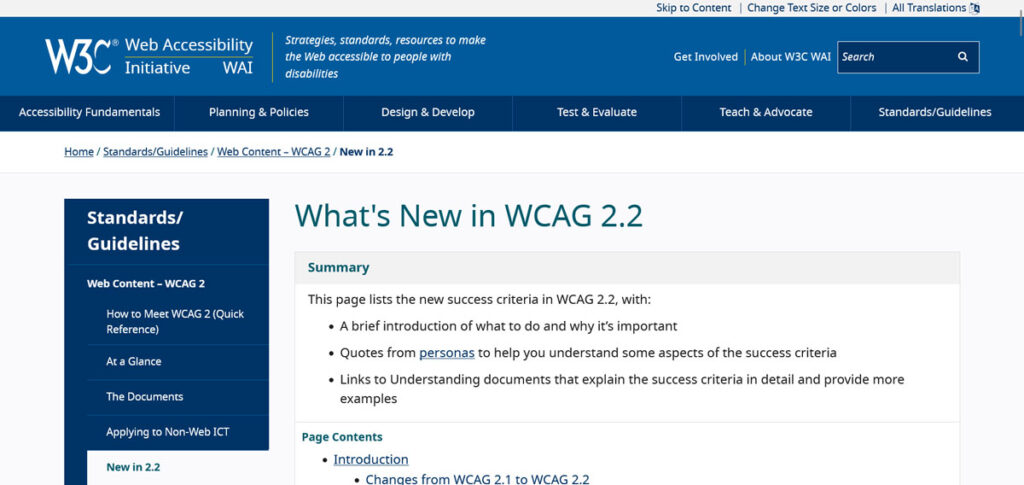 wcag 웹 사이트