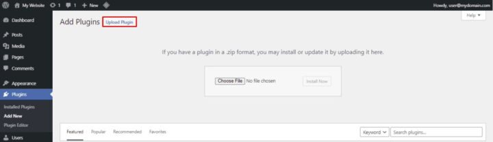 WordPress upload plugin