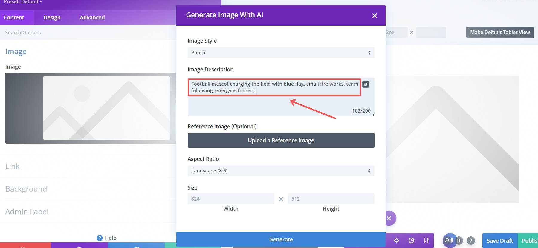 Divi AI Membuat Perintah untuk Anda - Contoh