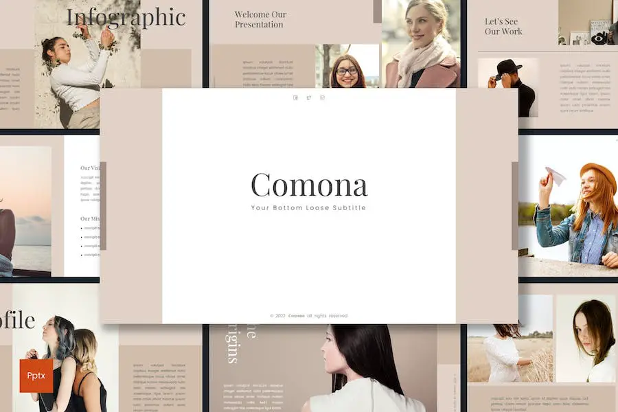 Comona - Elegante modello Powerpoint -