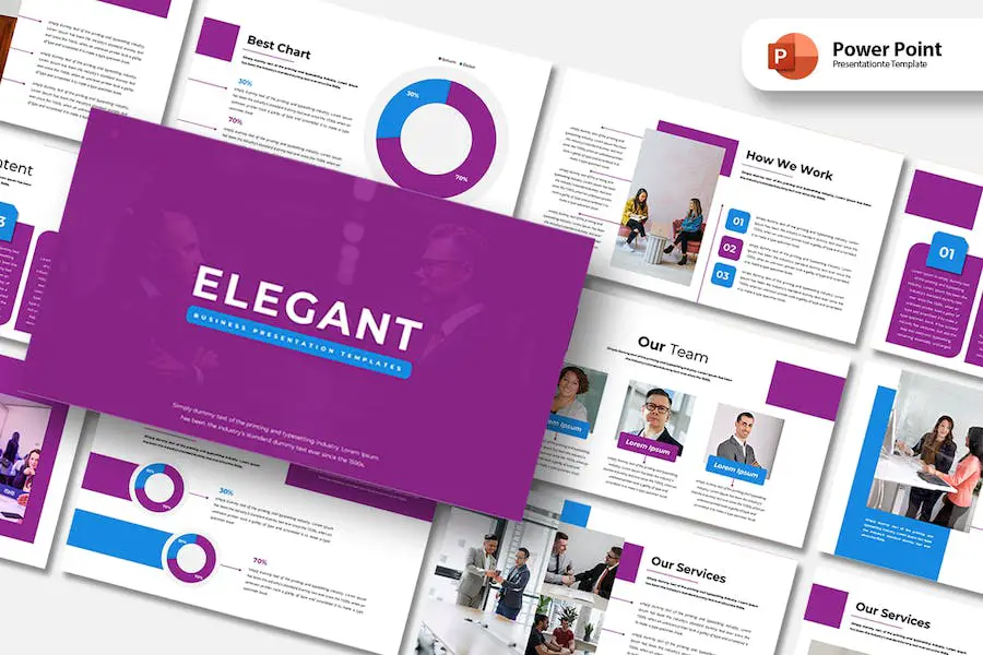 Elegancki biznes — Szablon programu PowerPoint —