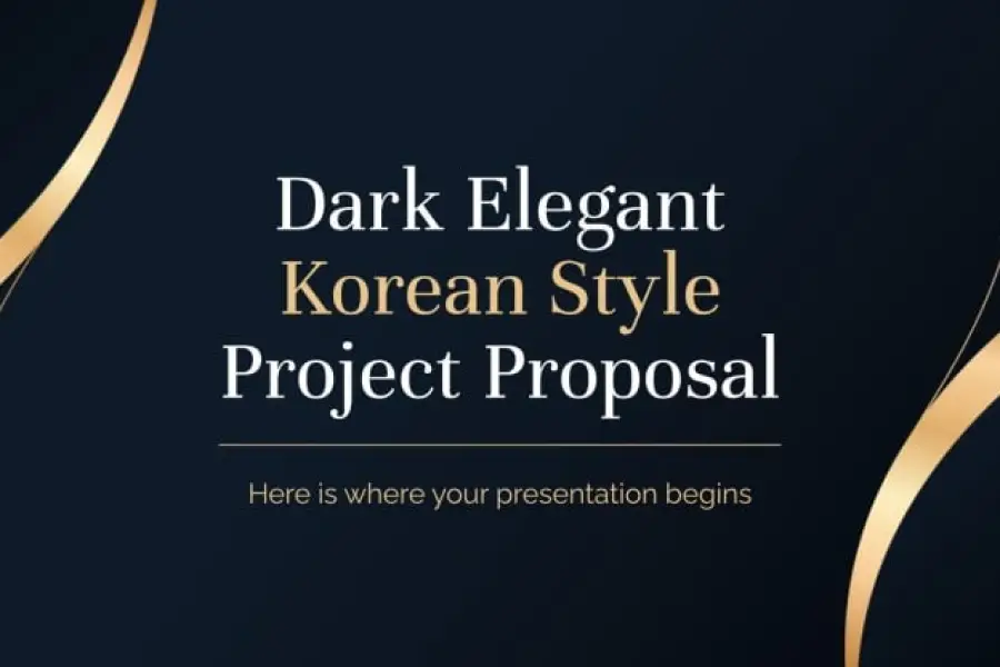 Proposta di progetto in stile coreano scuro ed elegante -