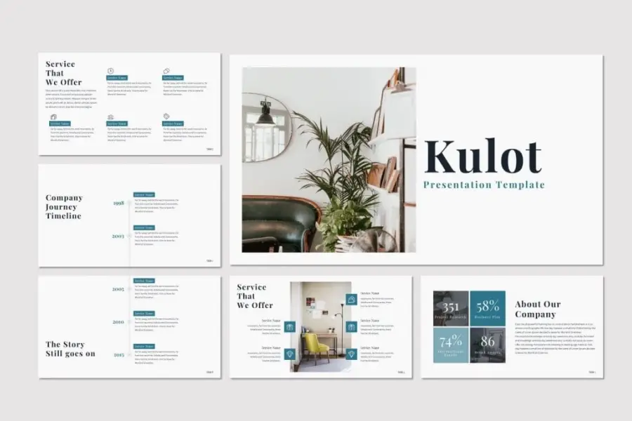 Kulot – Elegante modello di presentazione PowerPoint (5 diapositive) -