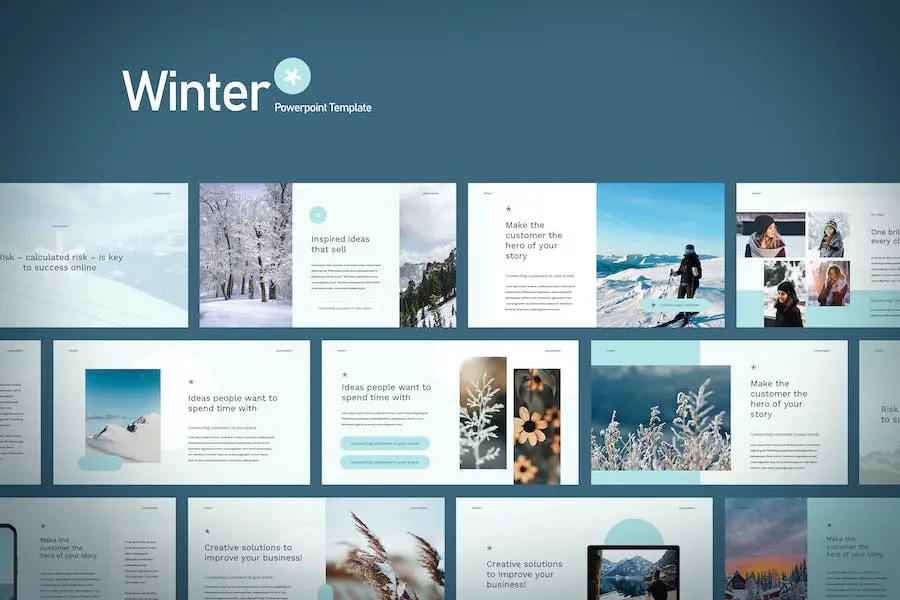 Hiver - Modèle Powerpoint. -