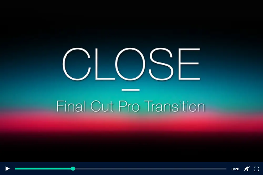 Transição do Final Cut Pro - Fechamento horizontal e vertical -