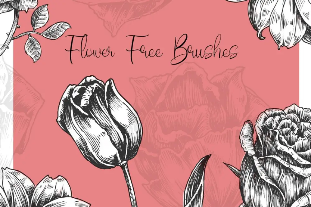 Pinceaux gratuits de fleurs pour Photoshop -