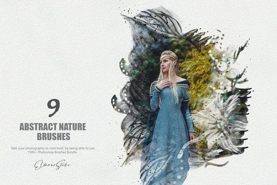 9 pinceles de Photoshop de naturaleza abstracta -