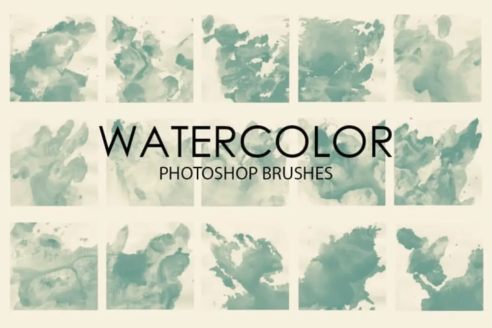 無料の水彩ウォッシュ Photoshop ブラシ 5 -