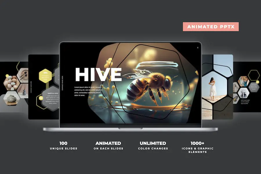 Hive 动画 PowerPoint 模板 -