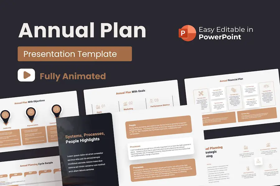 Présentation PowerPoint animée du plan annuel -