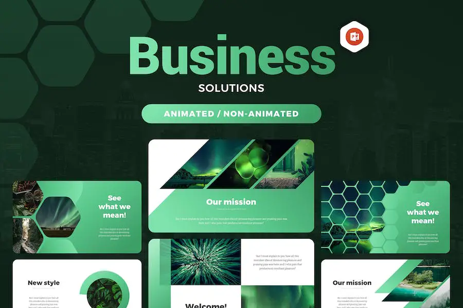 PowerPoint animé de solutions d'entreprise pour entreprises -