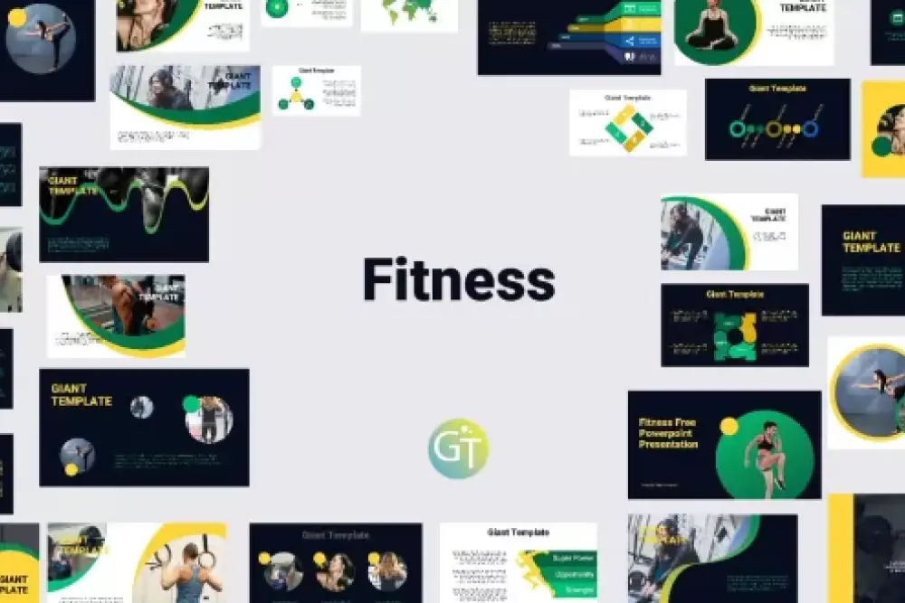 Fitness Ücretsiz Powerpoint Şablonu -