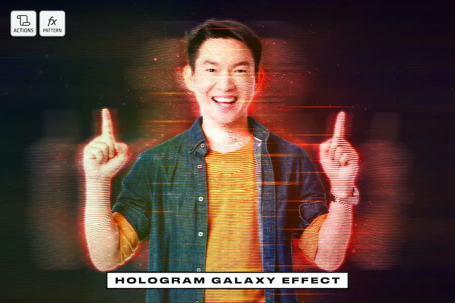 Efecto galaxia holograma -