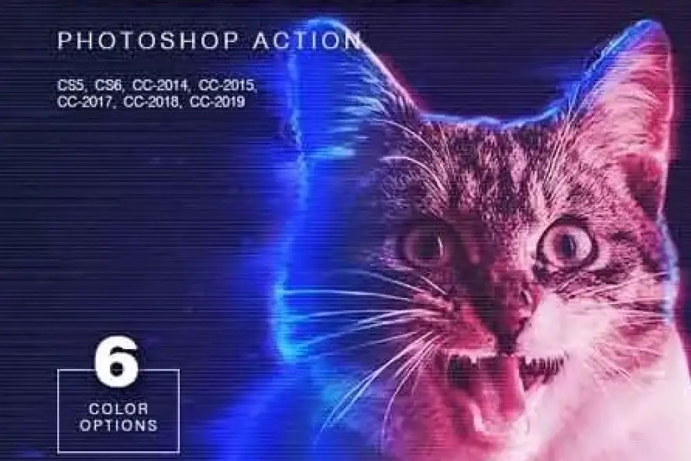 โฮโลแกรม Photoshop Action 23245002 -