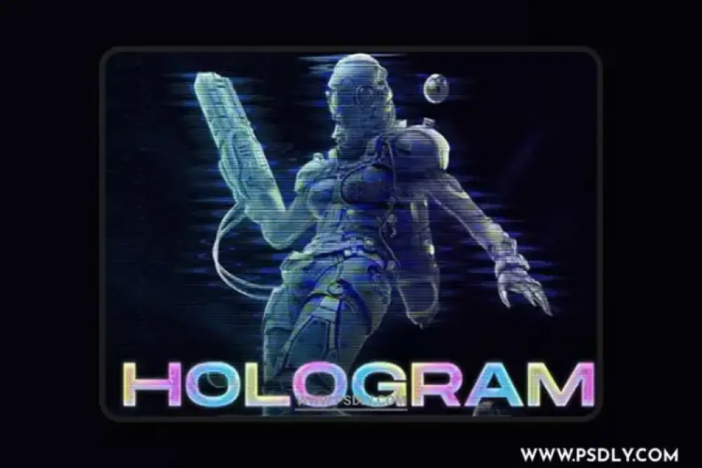 GraphicRiver – Acción de Photoshop con holograma 32056335 -